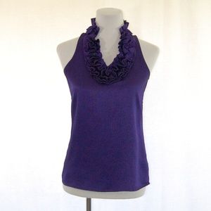 *FREE with purchase* Limited Purple Ruffle Neck Top